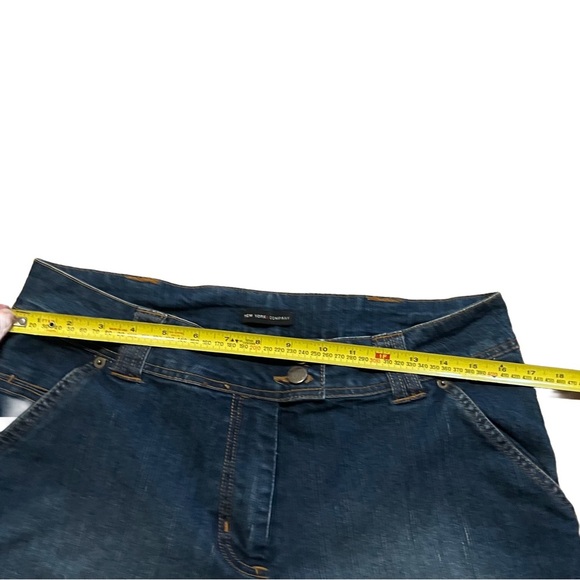 New York & company Bermuda jean shorts buttons pockets Y2K women’s 10 - Picture 8 of 8